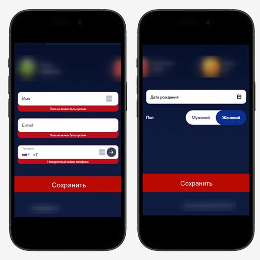 Персональные данные игрока